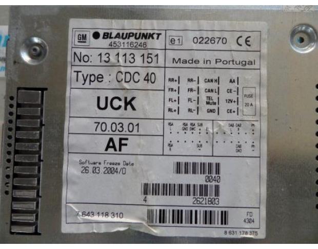 cd audio opel vectra c 1.9cdti z19dt 13131151