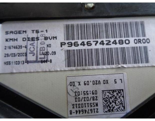 ceas bord peugeot 307 2.0hdi 9646742480