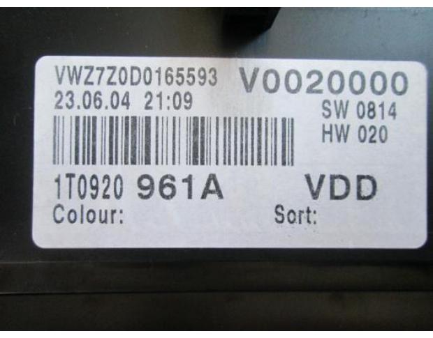 ceas bord vw touran 2.0tdi bkd cod 1t0920961a
