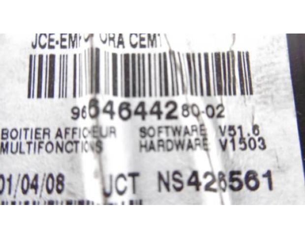 display bord peugeot 207 cc 1.6hdi 9hz 9664644280