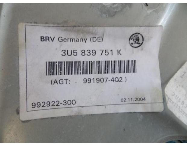 macara geam dreapta spate skoda superb 1.9tdi 101cp avb 3u5839751k