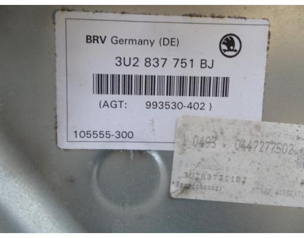macara geam stanga fata skoda superb 1.9tdi 101cp avb 3u2837751bj