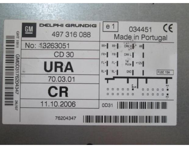 vindem cd audio opel astra h 1.3cdti z13dth cod 13263051